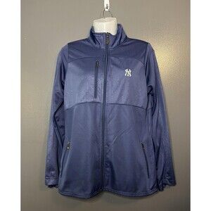 New York Yankees Jacket Womens Large Navy MLB Baseball Full Zip Zip Pockets